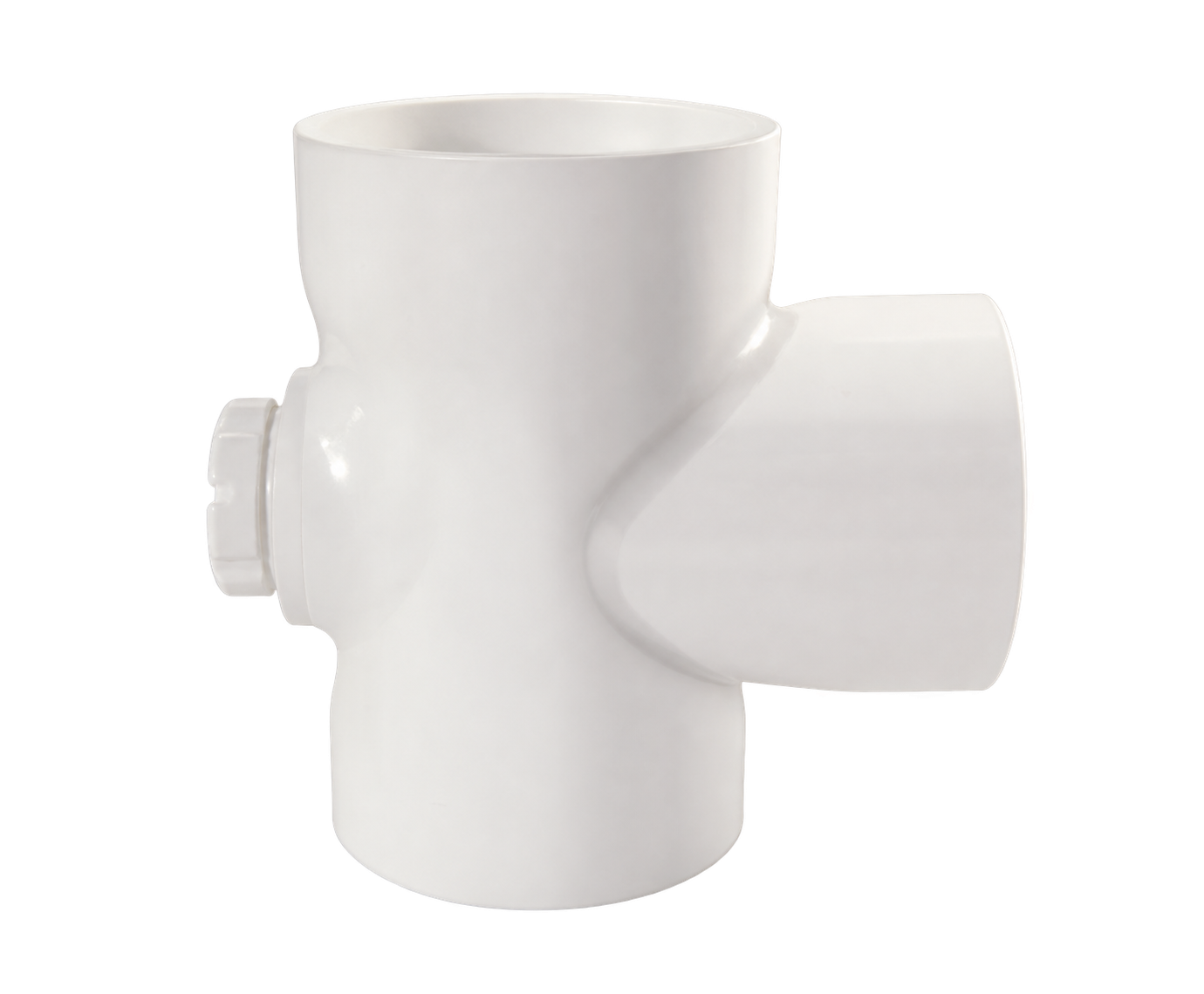 PVC-U 90° Welded Sweep Tee with Inspection Port