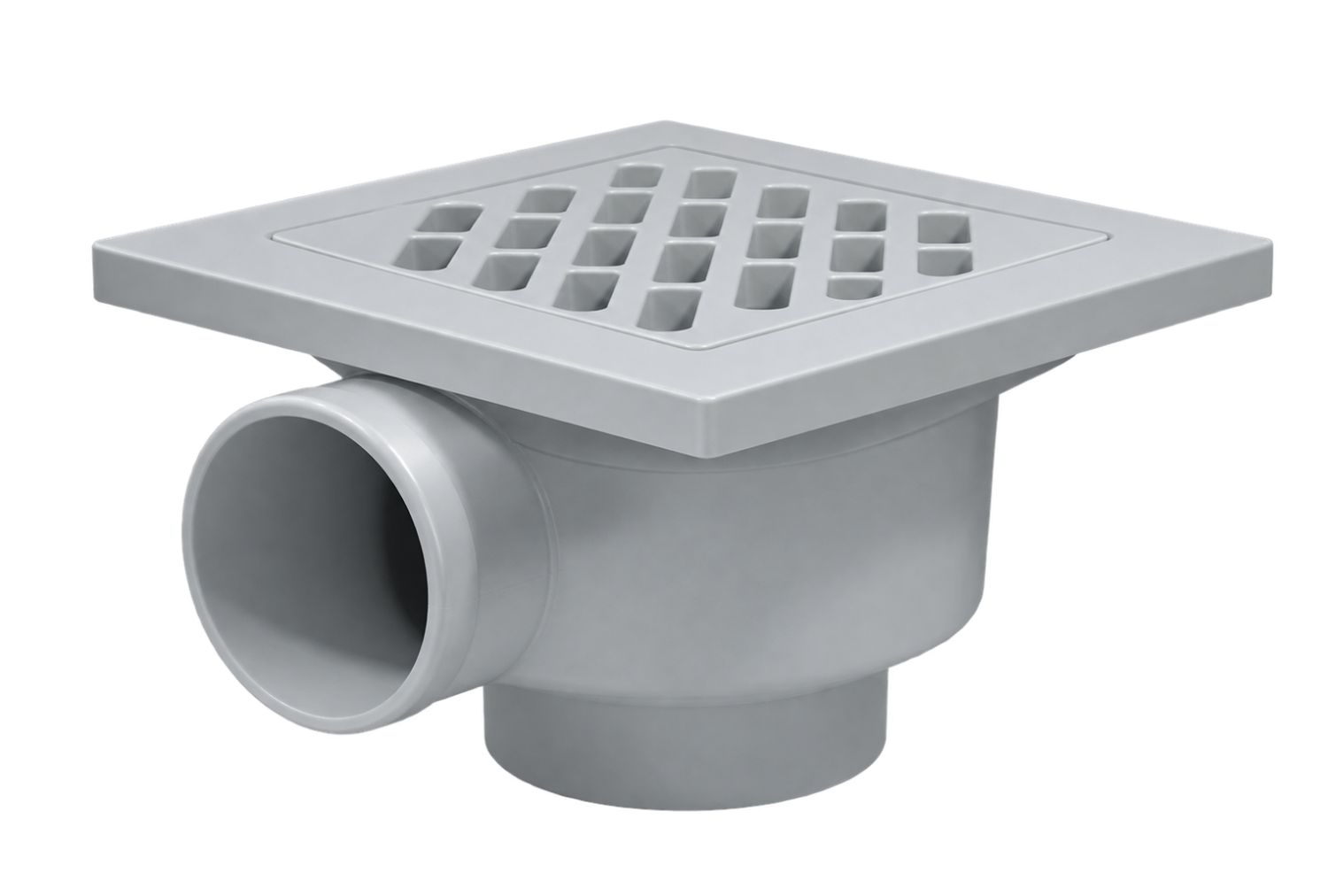 PVC-U 90° Side-Outlet Floor Drain