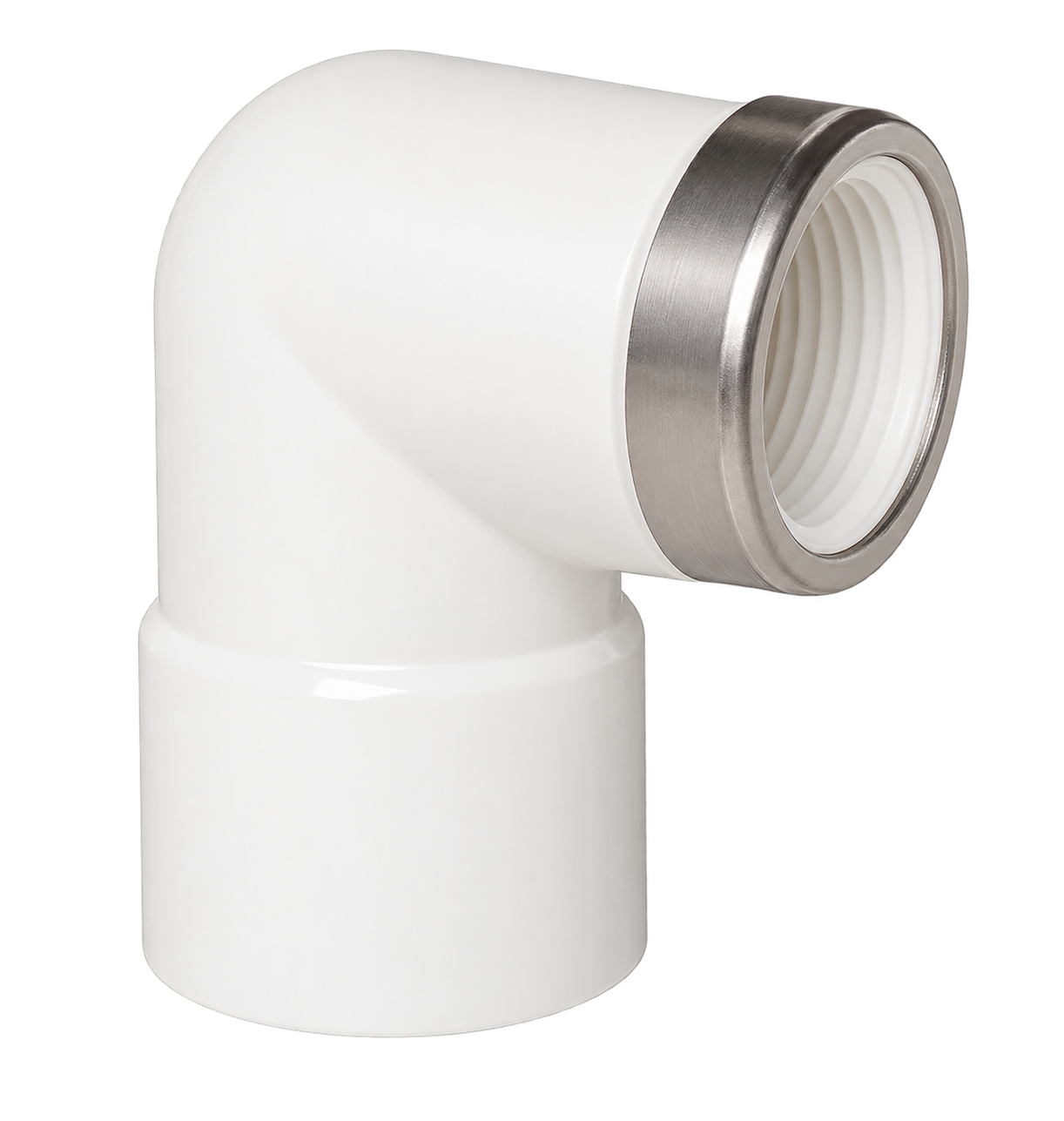កែង PVC 90° មានខ្សែស្រឡាយខាងក្នុង